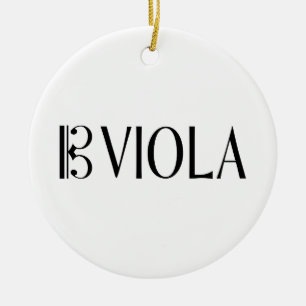Ornamento De Cerâmica Clef de alto & viola