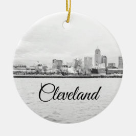 Ornamento De Cerâmica Cleveland Ohio Skyline