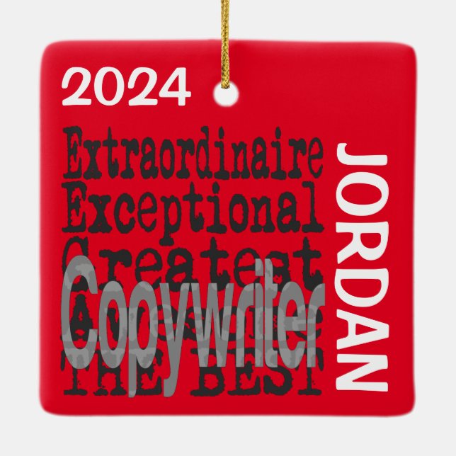 Ornamento De Cerâmica CLIENTE Extraordinário do Copywrite (Verso)