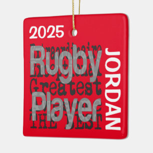 Ornamento De Cerâmica Cliente Extraordinário do Jogador de Rugby