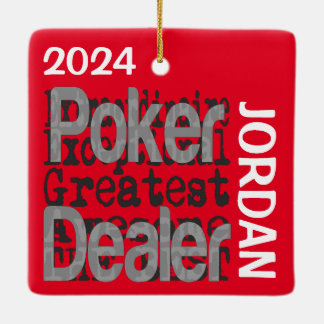 Ornamento De Cerâmica CLIENTE Extraordinário do Revendedor de Poker