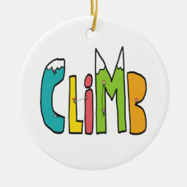 Ornamento De Cerâmica Climb
