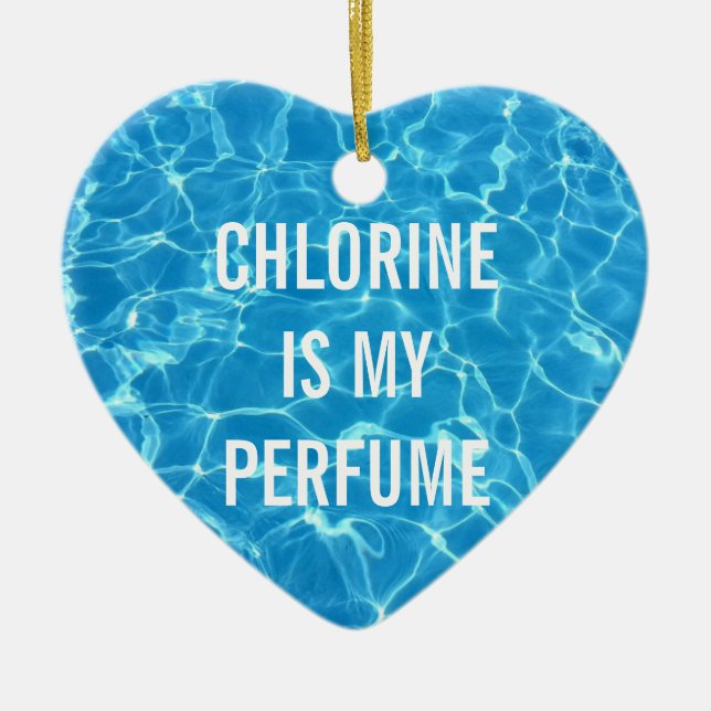 Ornamento De Cerâmica Cloro É Minha Típica De Nadação Perfume (Frente)