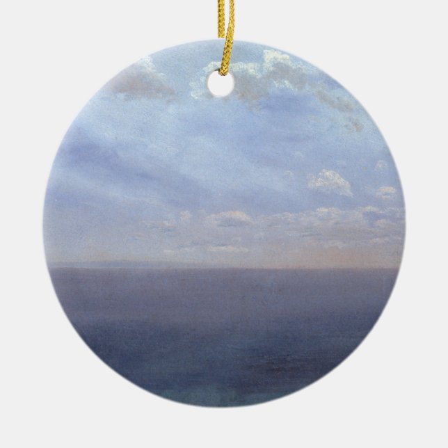Ornamento De Cerâmica Cloud Study with Sea and Sky - Albert Bierstadt (Frente)