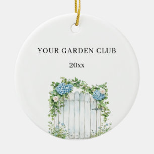 Ornamento De Cerâmica Clube do Jardim de Flores Nomes Personalizados Nat