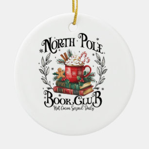 Ornamento De Cerâmica Clube do Livro do Polo Norte Cacau Quente Natal