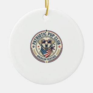 Ornamento De Cerâmica Clube Patriótico de Cachorros Raça de Estimação Pa