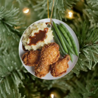 Ornamento De Cerâmica Cluck Yeah, It's Christmas! Funny Chicken Pun