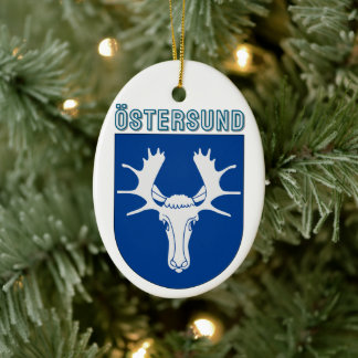 Ornamento De Cerâmica Coat of arms of Östersund - Sweden