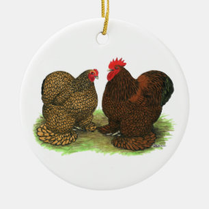 Ornamento De Cerâmica Cochins_Dourado_Lace_2