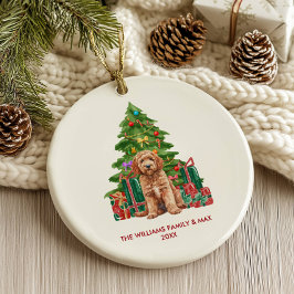 Ornamento De Cerâmica Cockapoo Cachorro Natal Personalizado