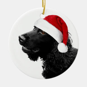 Ornamento De Cerâmica Cocker do Feliz Natal