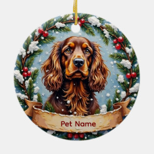 Ornamento De Cerâmica Cocker Spaniel Natal
