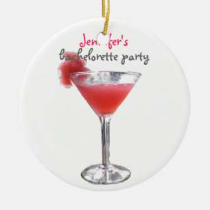 Ornamento De Cerâmica Cocktail Bachelorette