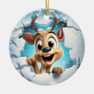Ornamento De Cerâmica Cóctone Deer 3D
