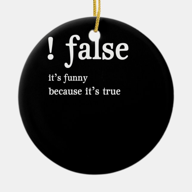 Ornamento De Cerâmica Codificação Falso Engraçado de Programação para Pr (Frente)