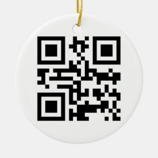 Ornamento De Cerâmica Código de QR - boas festas!