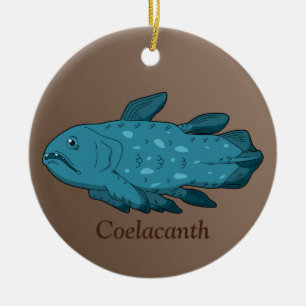 Ornamento De Cerâmica Coelacanto - Peixe Antigo