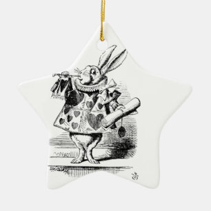 Ornamento De Cerâmica Coelho branco