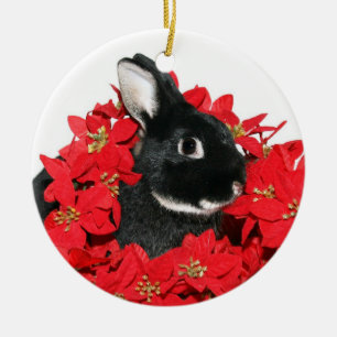 Ornamento De Cerâmica Coelho do Natal