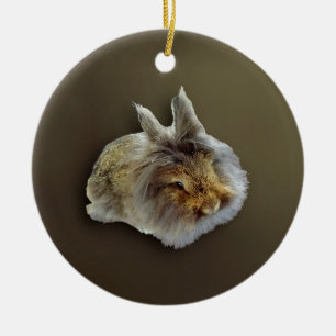 Ornamento De Cerâmica Coelho Leonado