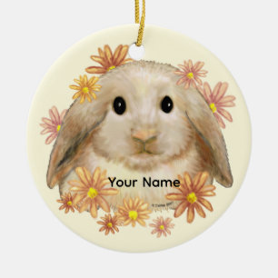 Ornamento De Cerâmica Coelho Rei Bunny