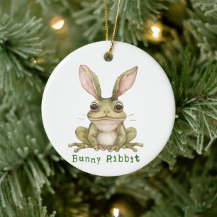 Ornamento De Cerâmica Coelho Sapo Bunny Orelhas Caídas Sapo Engraçado Pá