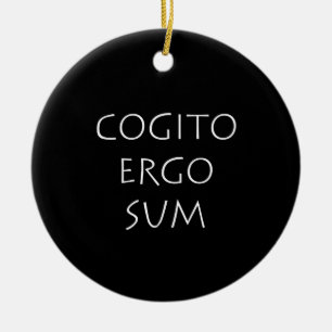 Ornamento De Cerâmica Cogito ergo sum