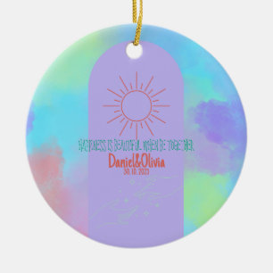 Ornamento De Cerâmica Coisa Profunda Roxo De Febre Suave