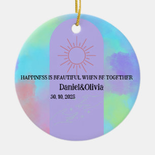 Ornamento De Cerâmica Coisa Profunda Roxo De Febre Suave