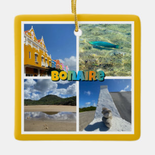 Ornamento De Cerâmica Colagem de Fotos Cênicas Bonaire