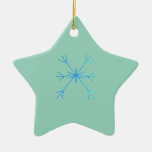Ornamento De Cerâmica Colagem de fotos em círculo personalizada simples 
