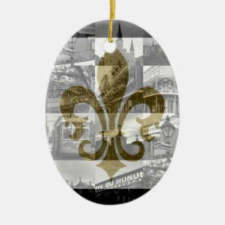Ornamento De Cerâmica Colagem de Nova Orleães [ornamento]