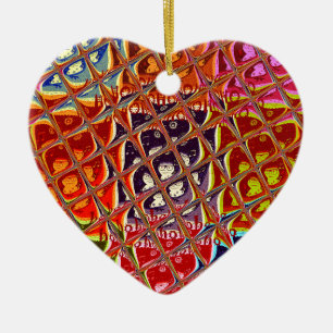 Ornamento De Cerâmica Coleção de Cores de Natal abstrato.