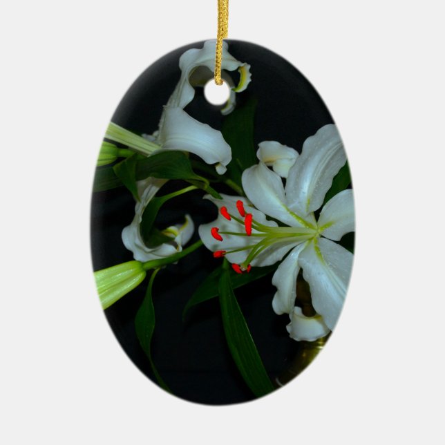 Ornamento De Cerâmica Coleção de Design e Flores irlandesas (Frente)