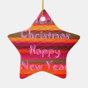 Ornamento De Cerâmica Coleção de Felizes anos novos Feliz de Natal