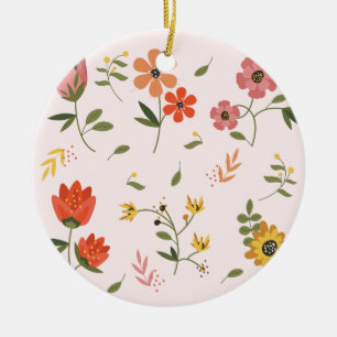 Ornamento De Cerâmica coleção de flores