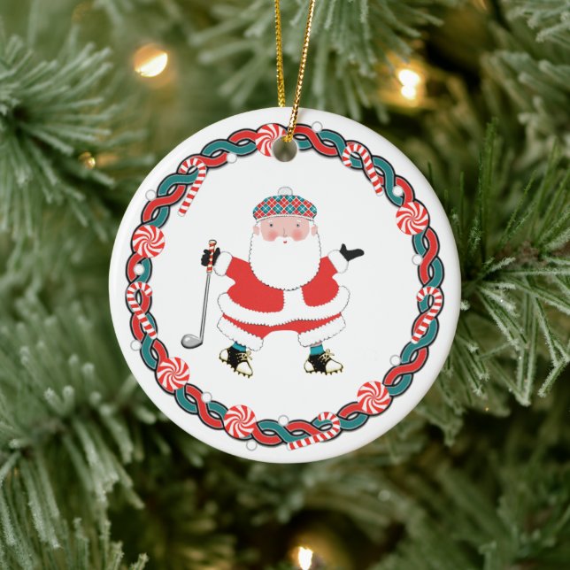 Ornamento De Cerâmica Colecionável de Natal de Golfe (Árvore)