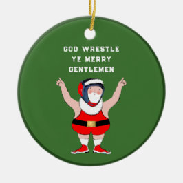 Ornamento De Cerâmica Colecionável de Natal de Luta Livre