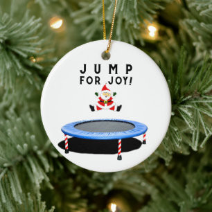 Ornamento De Cerâmica Colecionável de Natal de Trampolim