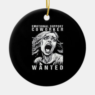 Ornamento De Cerâmica Colega de Ajuda Emocional - Esvaziamento de Escrit