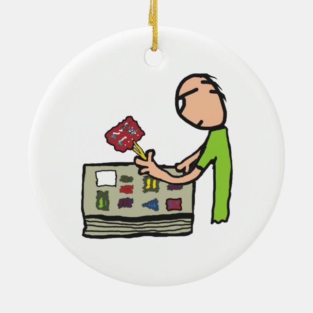 Ornamento De Cerâmica Coleta de Carimbo de Filtros (Traseira)