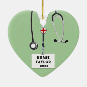 Ornamento De Cerâmica Coletor de Enfermeiros Personalizado