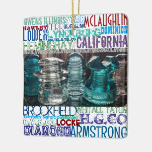 Ornamento De Cerâmica Coletor de Insulador de Vidro Presente de Ornament