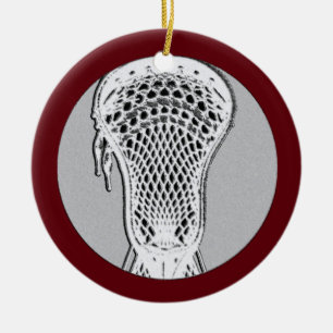 Ornamento De Cerâmica Coletor de Lacrosse Personalizado