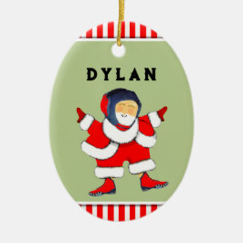 Ornamento De Cerâmica Coletor de Natal de Luta Personalizado