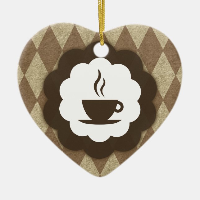 Ornamento De Cerâmica colheita de café (Frente)