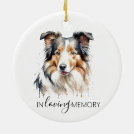 Ornamento De Cerâmica Colie memorial aquarela natal