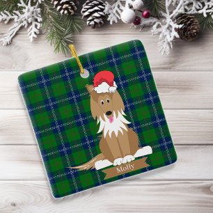 Ornamento De Cerâmica Collie Dog Papais noeis Pet de Natal