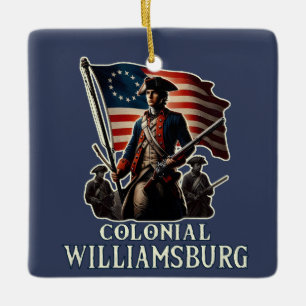 Ornamento De Cerâmica Colonial Williamsburg Colonial Soldier Vintage